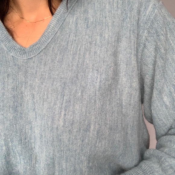 Vintage JC Penney Blue Wool Oversized Sweater - Picture 2 of 9